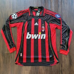 KAKA AC Milan New Men's Retro Vintage Champions League Home Soccer Jersey